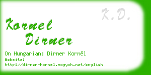 kornel dirner business card